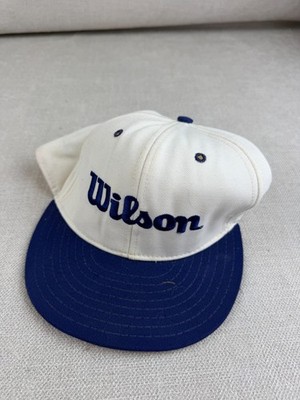 Vintage Wilson Staff Fitted Hat 7 5/8 White Blue Golf