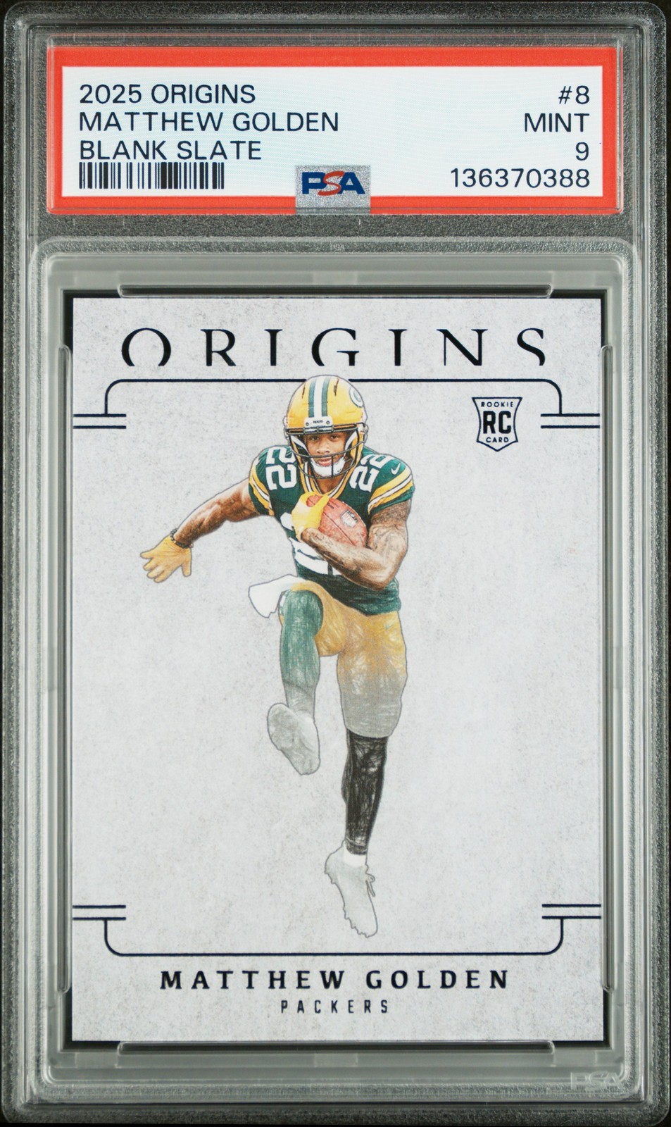 Matthew Golden Panini Origins Blank Slate #8 Base