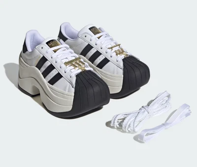 adidas Superstar Bold JR9895 Cloud White Off White Black Women's Size