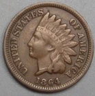 Fine 1864 C/N Indian Head Penny. #72 z