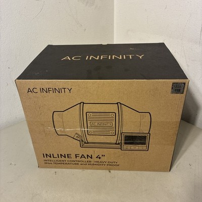 AC Infinity CLOUDLINE PRO T4, Quiet 4  Inline Duct Fan, Control AI-CLT4 Open Box