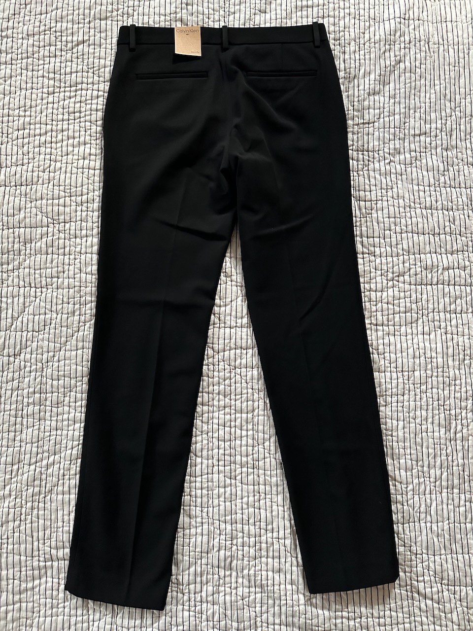 NWT Calvin Klein Men's Black Twill Dress Pants, 30x32 thumbnail 2