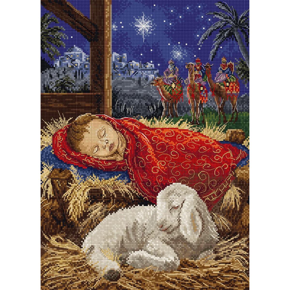 Letistitch counted cross stitch kit ""Baby Jesus"", 23x32cm