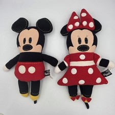 2 Disney Parks Pook A Looz 12" MICKEY  MINNIE MOUSE Stuffed Plush Pookalooz