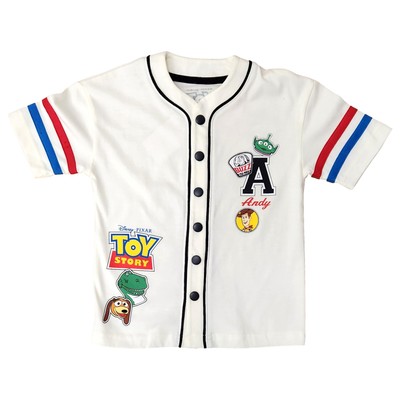 Disney Boys Off White Toy Story Woody & Buzz Jersey Style Shirt