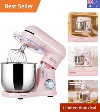 Elegant Pink Stand Mixer with 10 Speeds - Ideal for Small Batches & Easy Cleanup