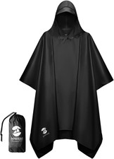 Hooded Waterproof Rain Poncho Jacket for Men and Women