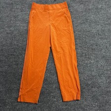 Athleta Pants Womens Size 4 Orange Brooklyn Ankle Ribbed Side Trim Stretch