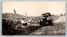 1920s Antique Car Dirt Road Radio Picnic Country Vintage Bw Photo Snapshot 1920s Antique Car Dirt Road Radio Picnic Country Vintage Bw Photo Snapshot