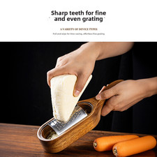 Cheese Shredder with Stainless Steel Blade and Acacia Wood Storage Box Set