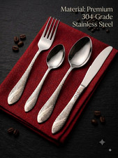 Premium 304 Edelstahl Besteckset SILBER [14-3...