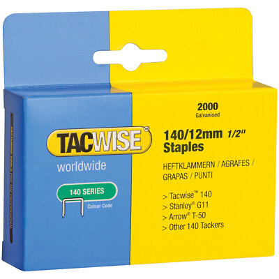 Tacwise 1220 Type 140/12mm Roestvaststalen Nieten voor Zwaar Gebruik, Verpakking van 2000