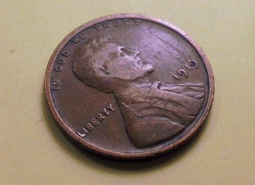 1919 P Wheat Cent With OBV Lamination Error WITH PEEL #YY19P - Picture 2 of 3