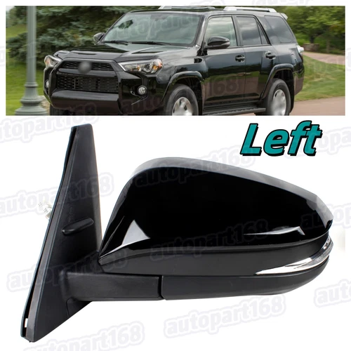 For 2014-2021 Toyota 4Runner Left Driver Side Mirror Black 9Pins Puddle Light
