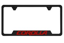 Toyota Corolla Black License Plate Frame