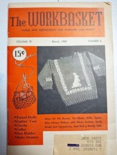 Sweater Vest The Workbasket Magazine Knit Crochet VTG 1954 March Vol 19 Number 6