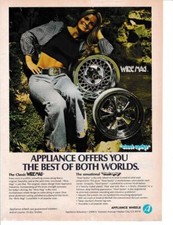 1974 Appliance Mag Wheels Print-ad Beautiful Bare Midriff Blond Girl 1974 Appliance Mag Wheels Print-ad Beautiful Bare Midriff Blond Girl