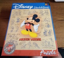Disney sketchbook Mickey Mouse 500 Piece Puzzle Preowned