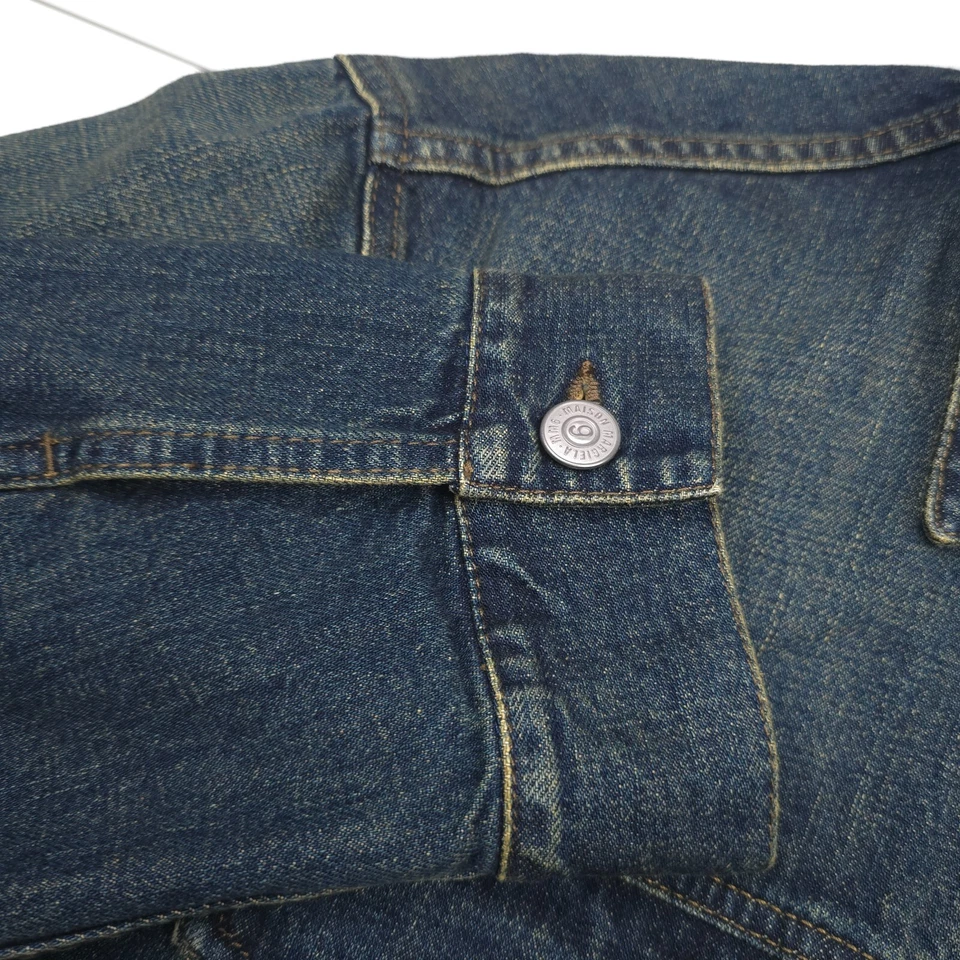 Jaqueta jeans masculina tamanho Itália 50 US$ 695 MM6 Maison Margiela borda crua - Imagem 4 de 4