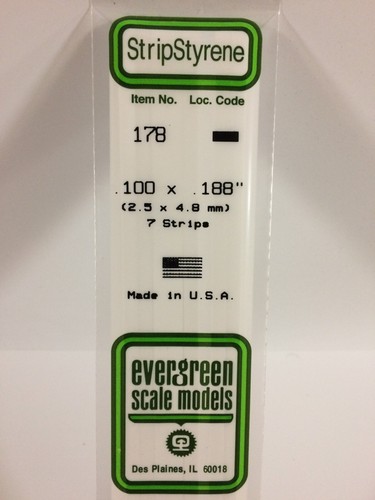 Evergreen Polystyrene #100-297 Strips, Tubes, Rods, Angles, I-Beam, H-Beam, etc - Picture 65 of 144