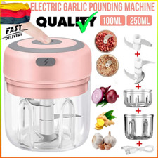 350ML Küche Elektrisch Zerkleinerer Mini Knoblauchhacker Obst Zwiebelschneider