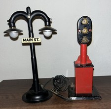 Vintage Marx Model Railroad Twin Light Lamp A...