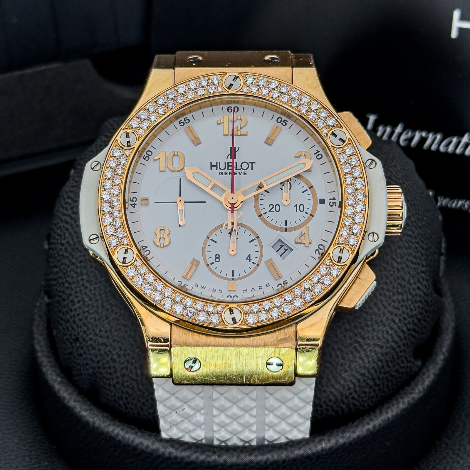 Hublot Big Bang Rose Gold White Factor Diamond Bezel  - 301.PE.230.RW.114 - 44mm