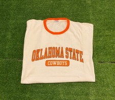 Vintage Oklahoma State Cowboys shirt mens large Champion 90s white orange X