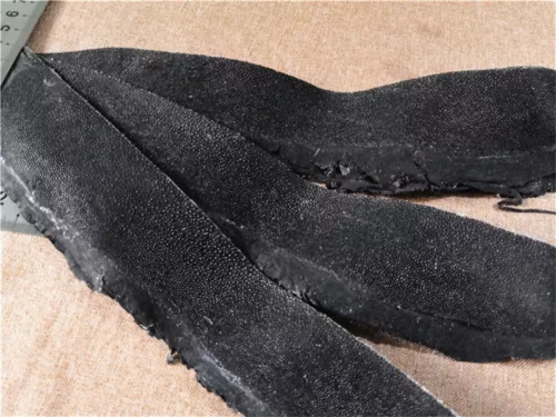 2PCS Real Stingray Shagreen Skin Leather Hide Pelt Scraps Rawhide Off-Cuts Strip - Picture 15 of 22