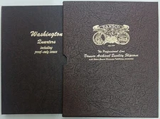 Dansco 1932-1991 Washington Quarters Proof Only Issues 8140 Coin Album, Slipcase