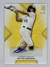 2021 LEAF PERFECT GAME AUTO PAYTON BRENNAN YELLOW PAPER 1/20
