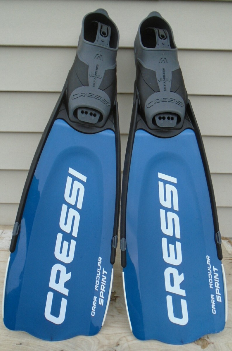 NEW Cressi Gara Modular Sprint Scuba Diving Fins - Blue Metal - 42 