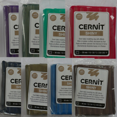 (51,61 EUR/kg) Cernit Shiny Polymer Modelliermasse für Mica Shift Technik