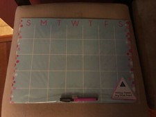 Made for Retail Monthly Planner Dry Erase Board w/1 Marker  4 Adhesive Strips