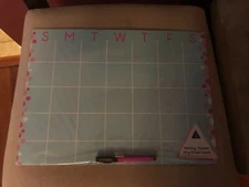 Made for Retail Monthly Planner Dry Erase Board w/1 Marker & 4 Adhesive Strips