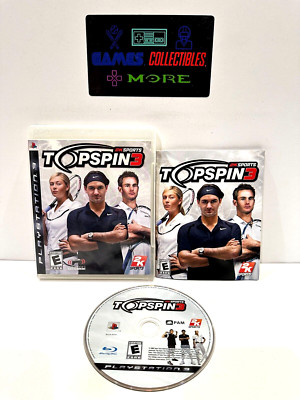 Top Spin 3 (Sony PlayStation 3, 2008) PS3 Completew/ Manual Fully TESTED CIB