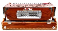 Bina Handmade Portable 3.5 Octave 9 Scale Harmonium Coupler Baja With Padded Bag