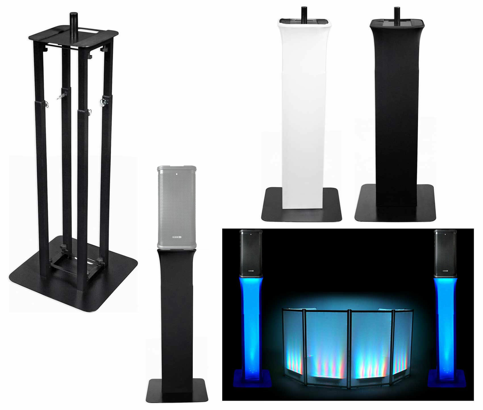 (1) Черная регулируемая подставка для динамика Totem Rockville для Line 6 StageSource L6m