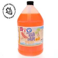 Hypothermias Apricot Flavor Syrup 🍧 Snow Cone machine Shaved Ice Syrup GALLON