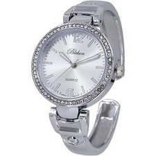 Blekon Mother Of Pearl Cuff Bracelet Watch For Women 31mm Japanese Quartz