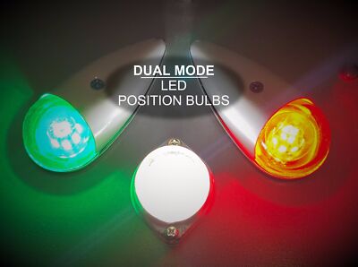 Dual Mode Constant/Strobe LED Replacement Nav Bulb SET | Super Bright | 10-30VDC