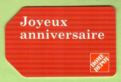 The Home Depot Canada Joyeux Anniversaire 12 Gift Card 0 Ebay The Home Depot Canada Joyeux Anniversaire 12 Gift Card 0 Ebay