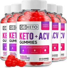(5 Pack) G6 Keto ACV Gummies G6 ACV Advanced Formula  Plus Apple Cider...