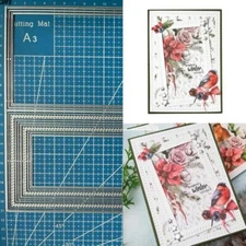 Rectangular Frame Metal Cutting Dies Scrapbooking Album Embossing Stencil Crafts