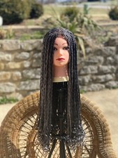 sliver/gray loose braids braided wig withcurly tips