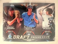 QTY: 2019 Bowman Chrome - MARLINS Draft Progression Bleday Scott Rogers #DPR-MIA