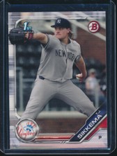 T.J. SIKKEMA 1st 2019 Bowman Draft Paper New York YANKEES Rookie Card RC
