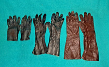Vtg Ladies Gloves MCM Mixed Lot Of 3 black  brown size 6 1/2-7  7 1/2