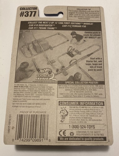 Hot Wheels 1996 First Edition Red Ferrari F50 Race Car Diecast Blister Pack BP - Picture 4 of 5