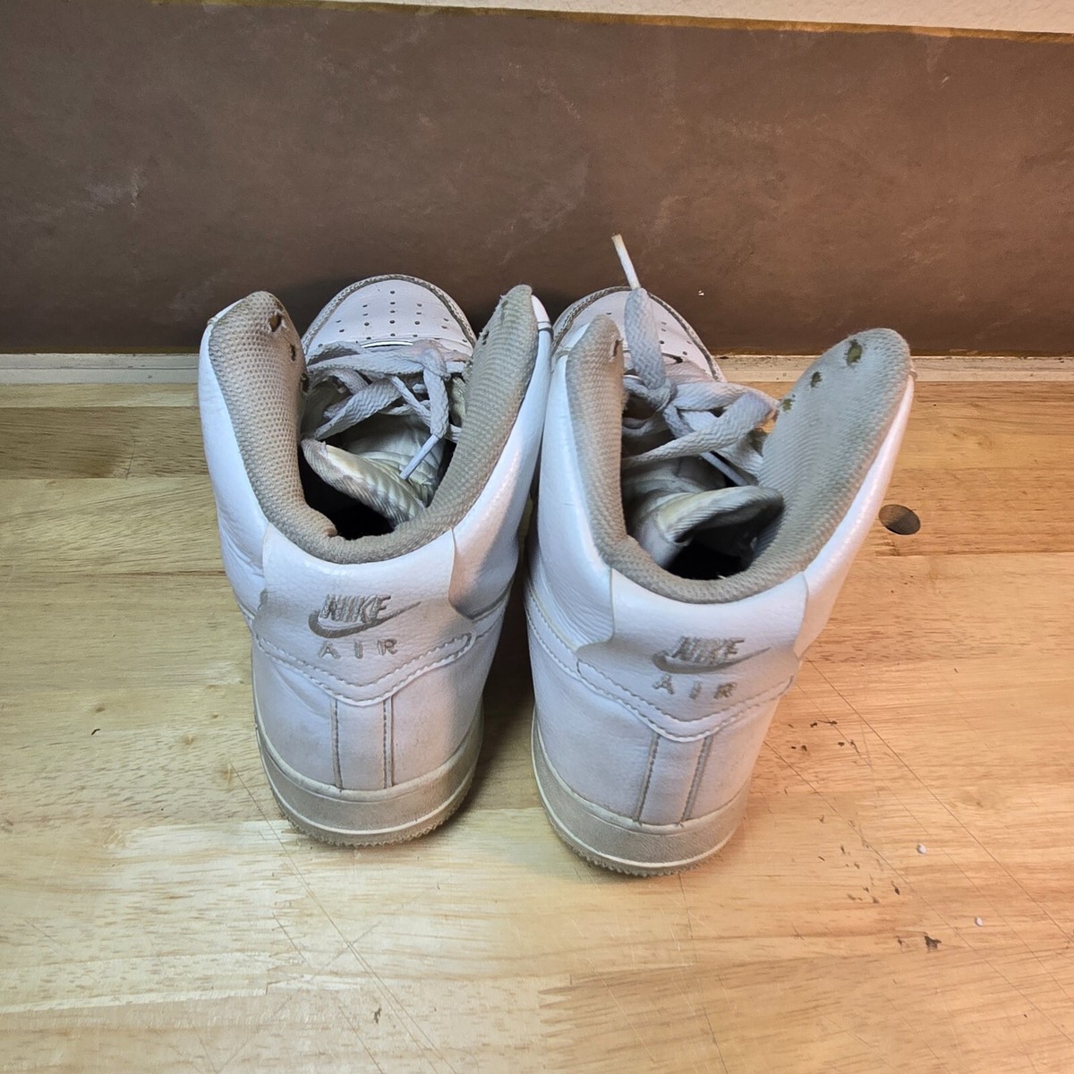 Nike Air Force 1 High Shoes/Sneakers (315121-115) Preowned Excellent ConMen\'s8.5 Mens Nike Air Force 1 High White 315121-115 Shoes | eBay main image 3
